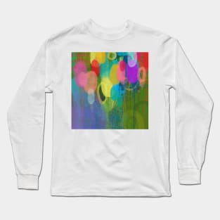 Rainbow Floral Meadow Bouquet Long Sleeve T-Shirt